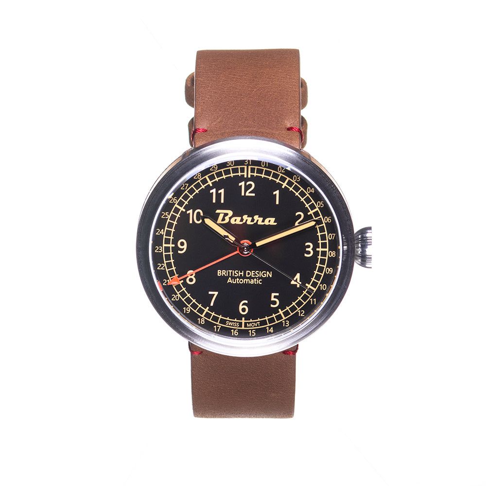 MM677 Black Pointer Date Wristwatch